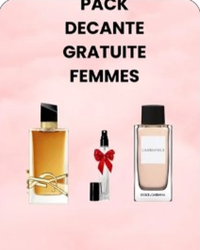 Pack décante gratuite Femmes